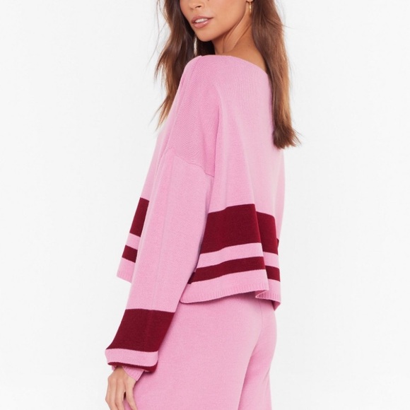 Nasty Gal Pink Off-The-Shoulder Sweater - Picture 2 of 10